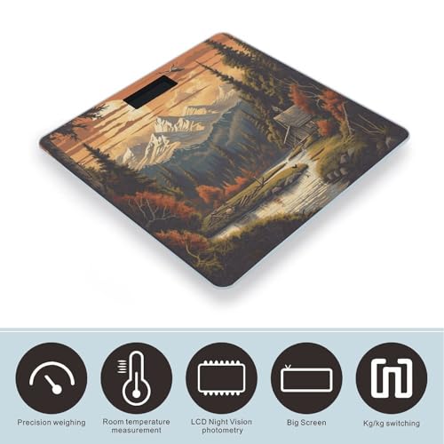 Báscula Digital para Baño con Pantalla LCD y Vidrio Templado miniatura 3