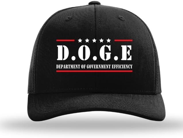Patriot Pride Mens D.O.G.E Department of Government Efficiency Mesh Back Trucker Hat