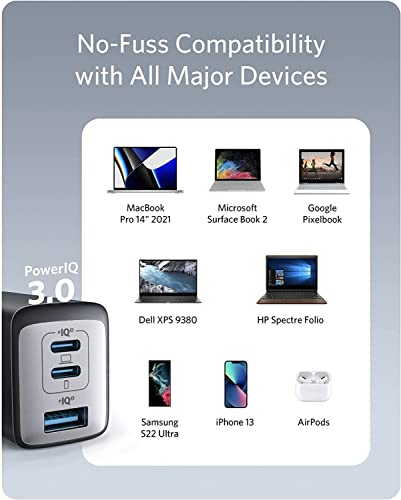 image for Anker USB C Charger, 735 AU Plug (Nano II 65W), PPS 3-Port Fast Wall C