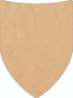 Wooden Roman Shield Craft 2" Shape, Unfinished Shield 1/4" MDF Cutout