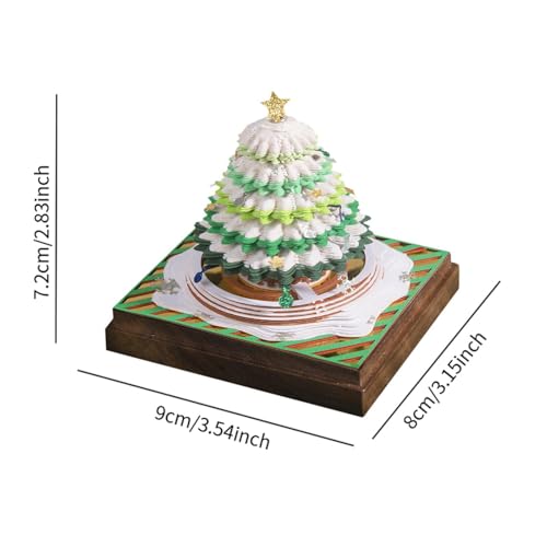 Calendario de Mesa 2025 3D con Bloc de Notas Adhesivas de Navidad 3