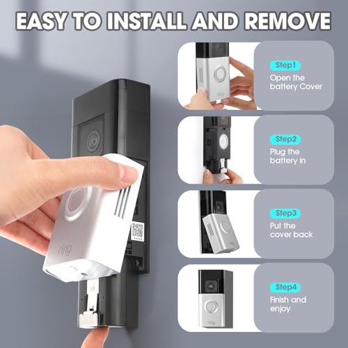 image for SKONPPU Ring Battery 2-Pack with Charger Station Replacement Battery 6