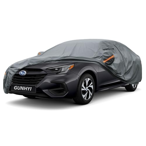 Image of GUNHYI Premium Car Cover Custom Fit Subaru Legacy Sedan, 16 Layers Heavy Duty Car Cover Waterproof All Weather with Zipper Door for Sun Rain Snow Dust Uv Protection