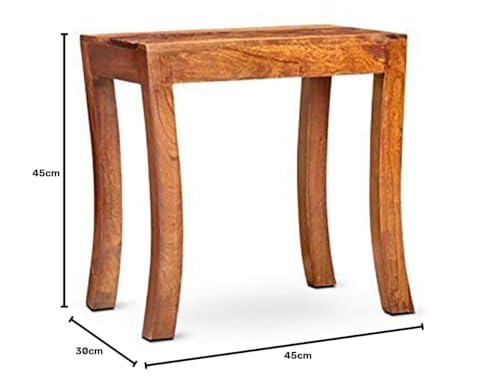 Image of Sheesham Wood Nesting Table Stool, Set of 3