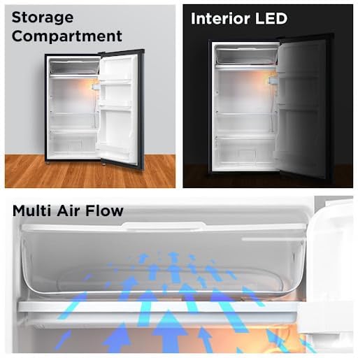 Image of Midea 93 L Direct Cool Single Door Mini Refrigerator (Mdrd142Fgf03, Bright Crystal Gray), 1 Star