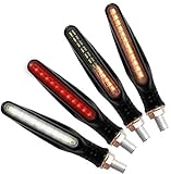 💡 【Fácil de instalar】 La luz blanca y naranja: el cable negro es negativo, el cable amarillo es una señal de giro y el cable blanco es una luz de circulación diurna. Las luces roja y naranja: el cable negro es negativo, el cable rojo es la luz / ancho de freno y el cable amarillo es una señal de giro.