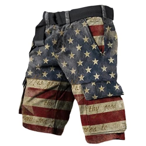 Cargo Shorts for Men 250 Anniversary USA Shorts American Fla