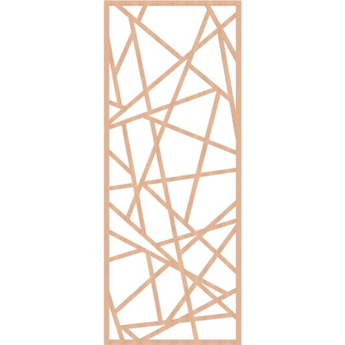 Image of 37 3 /8 inchW x 94 3 /8 inchH x 3 /8 inchT Conway Decorative Fretwork Wood Wall Panels, Alder