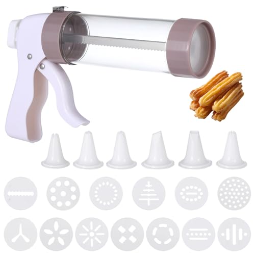 LUMINFLY Homemade & Cookie Maker, 6 Nozzles, 13 Discs, Perfect for Baking & Decorating