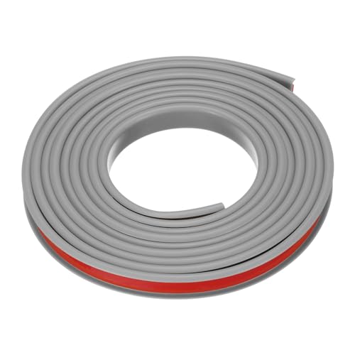 QUARKZMAN U-Form Kantenband, 9,8ft x 3/5in TPE Selbstklebende Furnierkante, Sperrholz Kantenabschluss Flexibler Möbelkantenschutz für Arbeitsplatte Schrankregal Reparatur (Grau).