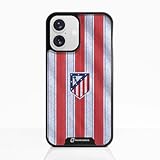 PHONECASES3D – Funda Móvil para Apple iPhone 16 Atlético de Madrid – Camiseta Retro – Carcasa con Efecto 3D Patentado – Protección Ligera y Resistente – Negro
