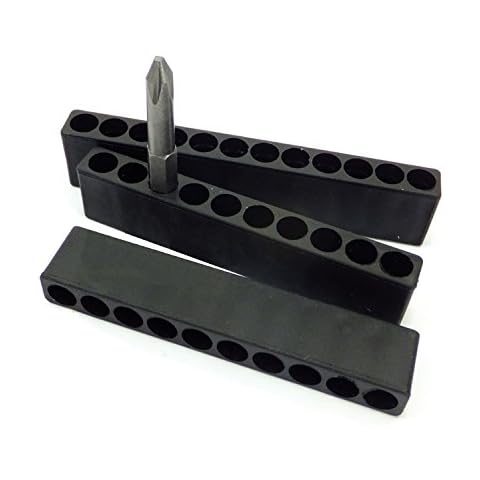 10pcs 10 Holes Hex Bit Holder Screwdriver Bit Holder Bit Organizer Storage Case Plastic Cover