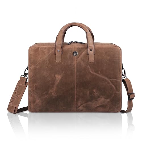Image of WildHorn Leather Laptop Messenger Bag for Laptop /MacBook up to 15 inch| Padded Laptop Compartment |Office Bag I 365 Days Warranty