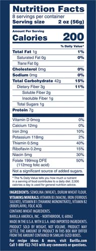 Image of Barilla Cellentani Pasta, 16 oz. Box - Non-GMO Pasta Made with Durum Wheat Semolina - Kosher Certified Pasta (Pack of 6)