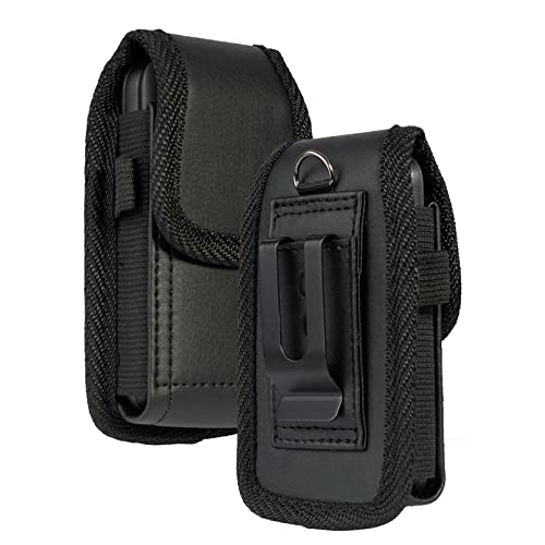 Cell Phone Holster for Samsung Galaxy Z Flip, Z Flip 3, Z Flip 4 Case (4G/5G), Motorola Razr 2019, Razr 5G Cover Nylon Pouch Belt Clip Cell Phone Holster Holder Waist Carrying Hanging Bag