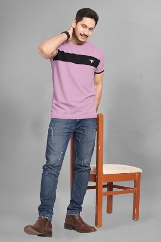 Image of Men's Polister Solid Round Neck Half Sleeve Shirt(D P K P-1284)