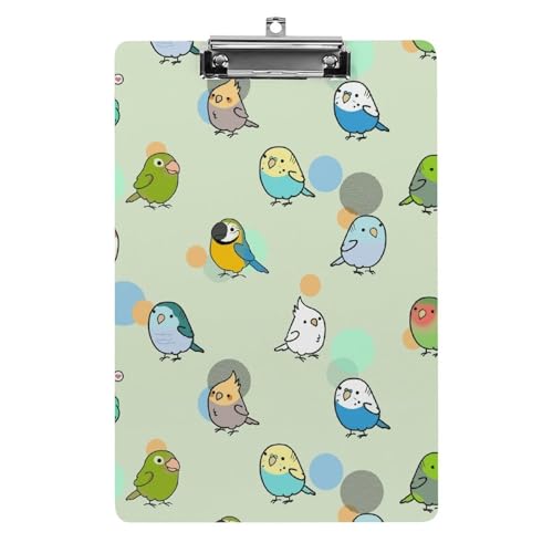 クリップボード カラフル オウム コンゴウインコ A4サイズ対応 クリップファイル バインダークリップ 用箋ばさみ ファイルボード メモ帳 縦型 書類整理 おしゃれ かわいい 筆記 多機能 壁掛け プレゼント