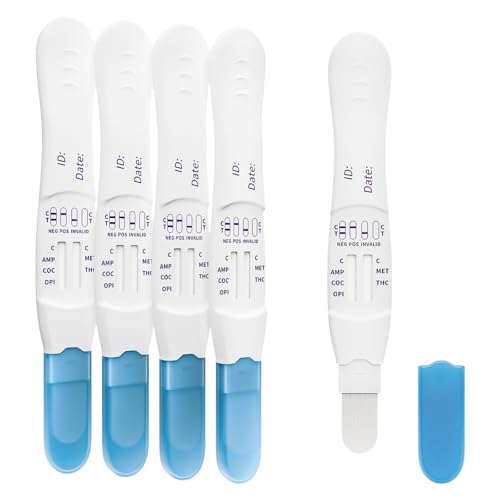 Prime Screen 5-Panel Speicheltest, Drogentest für THC Cannabis, Kokain, Opiate, Amphetamin, Methamphetamin