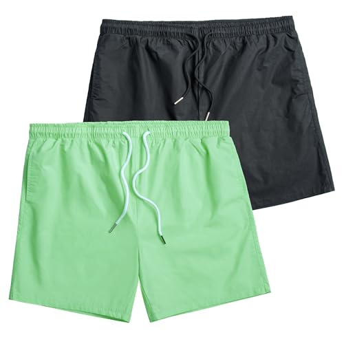 Mens Swim Trunks with Compression Liner 5