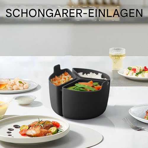 Insert mijoteur 3 compartiments et ustensile de cuisine antiadhésif - 3