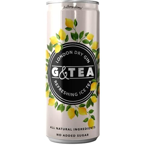 24 pack of G&Tea, Bitter Lemon, 5% ABV, 250ml (24) Cover