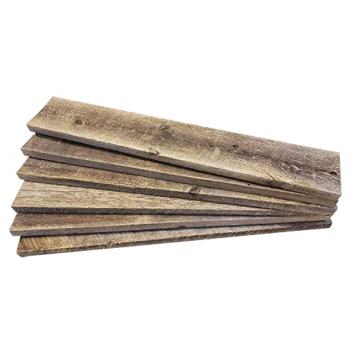 Barnwood Decor of OKC | Barnwood Craft Wood for DIY Projects [100% Authentic Reclaimed Weathered Wood] Rustic Weathered Reclaimed Wood Planks for DIY Crafts, Projects and Decor (6 Planks - 24 Inches)