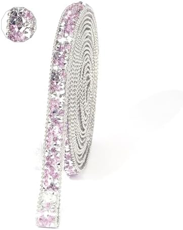 Amazon.com: 5 Yard Crystal AB Hotfix Rhinestone Ribbon Sparkling Iron ...
