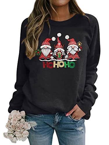 Dresswel Weihnachtspullover Damen Merry Christmas Sweatshirt Lustig...