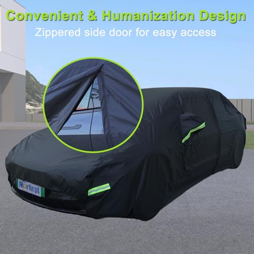 Morhept Pickup Truck Cover Waterproof All Weather, Outdoor Indoor Truck Protection Cover for Ford f150 / Chevy Silverado/Dodge Ram 1500, Truck Tarp Cover Black(Length 242 to 250 inch) by Morhept - Image 2