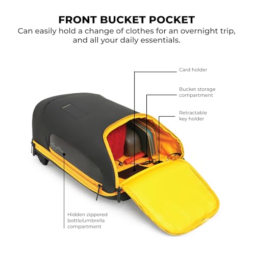 Image of MOKOBARA The Transit Backpack 2.0 30L Premium Nylon15.6 Unisex Multipurpose Laptop Backpack for Men and Women (Money Moves Sunray, Black & Yellow)