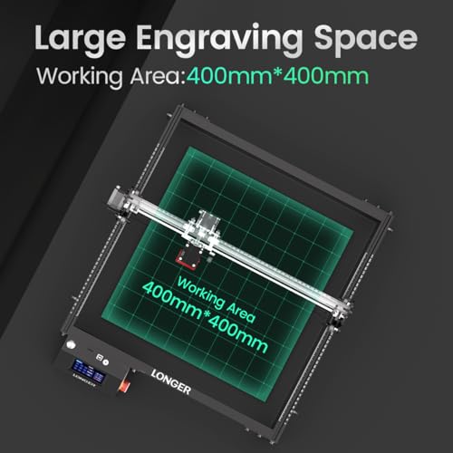 Image of Longer RAY5 Laser Engraver, 10W Output Power, 3.5 inch Color Touch Screen,Working Speed Up to 24000mm /min,Engraving Machine for Wood /Glass /Acrylic /Leather,Engraving Area 15.75 inch x 15.75 inch
