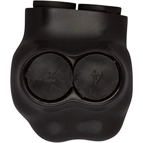 Morris Products Black Insulated 2 Conductor Connector – 3/0-6 Wire Range, 3/16 Allen Hex – 1.94”L X 1.85”W X 2”H – Single Side Entry – Pre-Filled, Rubber Vinyl Coating, 600 Volt, 2-Pack, (97107) #TOP3