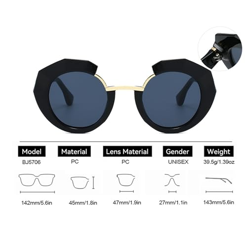 bullabulling Oversized Geometric Sunglasses For Women, Fashion sunglasses for Women with UV400 Protection4