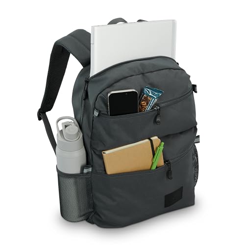 Image of High Sierra Everclass Backpack - Travel or Work Laptop Bookbag with 360 Reflectivity, Dual Water Bottle Pockets & Fits Laptops Up To 15.6 inch, One Size, Mercury