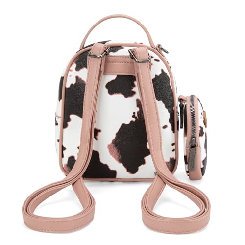 Image of Montana West Wrangler Mini Backpack Cute Cow Print Backpack Purse for Girls and Women, Pink WG133-8600PK
