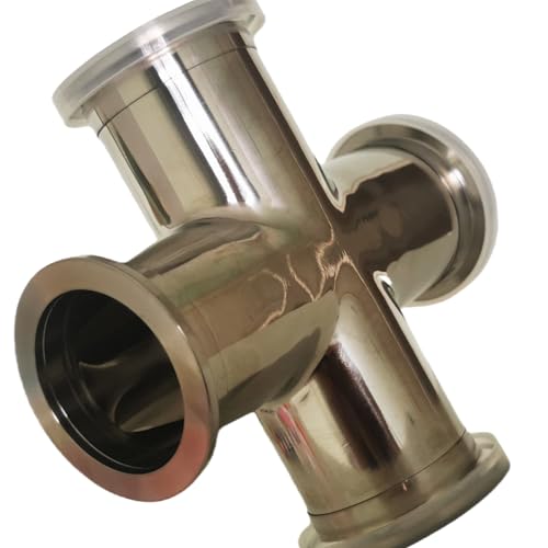 Image of Cross 4-Ways KF Flange Vacuum Adapter, (KF40)