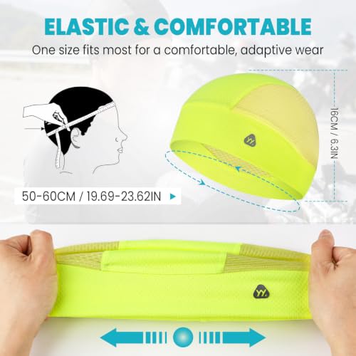 Image of YANIKY Skull Caps for Men, Breathable Mesh Helmet Liner Sport Cooling Skull Caps for Women Sweat Cap Lightweight Cycling Cap