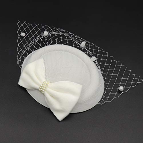 Umeepar Bowknot Pillbox Fascinator cappello fascia...
