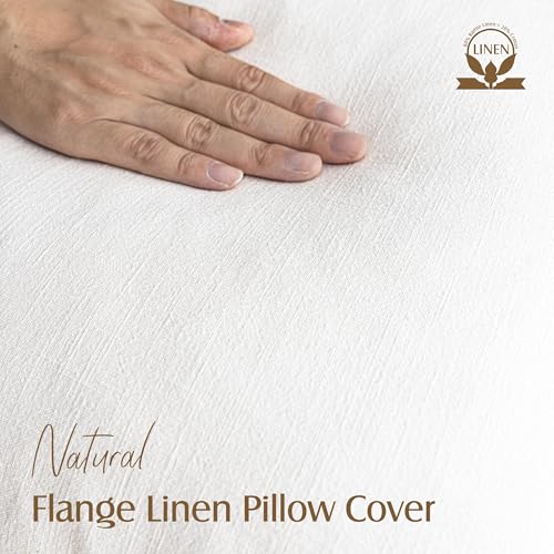 Foindtower Pack of 2, Decorative Linen Soild Throw Pillow Covers Soft Accent Lumbar Cushion Case Boho Farmhouse Neutral Pillowcase for Couch Sofa Bed Living Room Home Decor 12 x 20 Inch Cream White