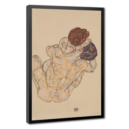 Toile Egon Schiele de 1914 avec cadre haut de gamme pour bureau chic