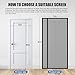 Magnetic Screen Door 72 x 80 in, Thicker 265g/㎡ Mesh, Reversible Left Right Side Opening Wide Magnetic Screen Door, Upgraded-Model Full Strip Magnets for Sliding & French Doors