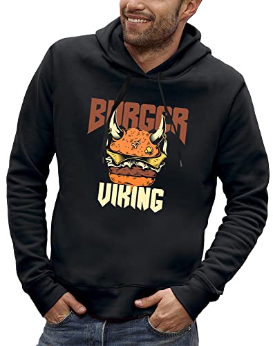 Sweat à capuche burger viking idéal pour vos soirées chill et moments détente