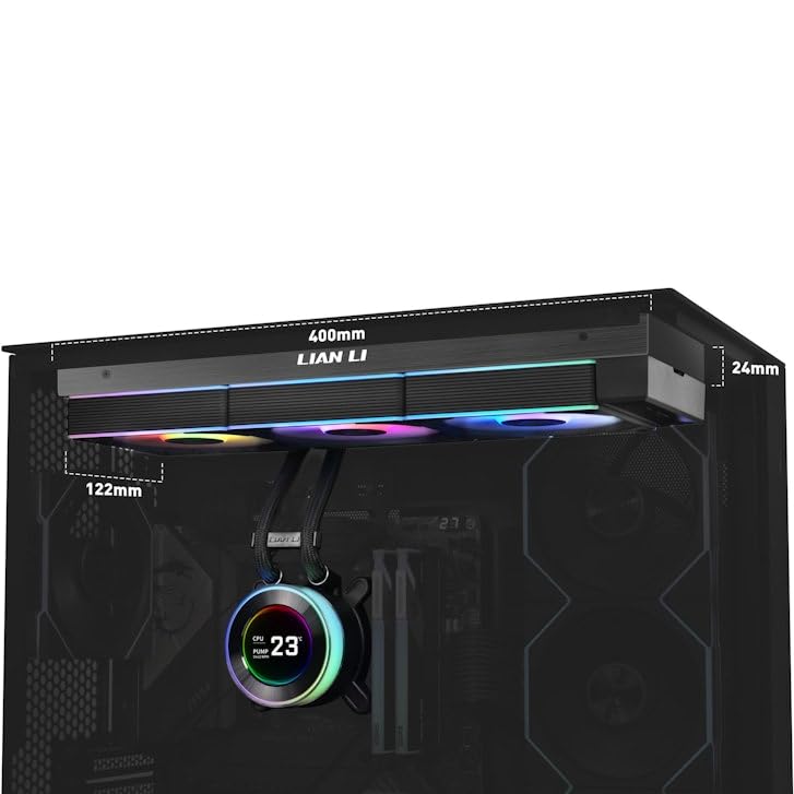 Amazon | LIANLI 簡易水冷キット HydroShift II LCD-C 360CL Black 2.1