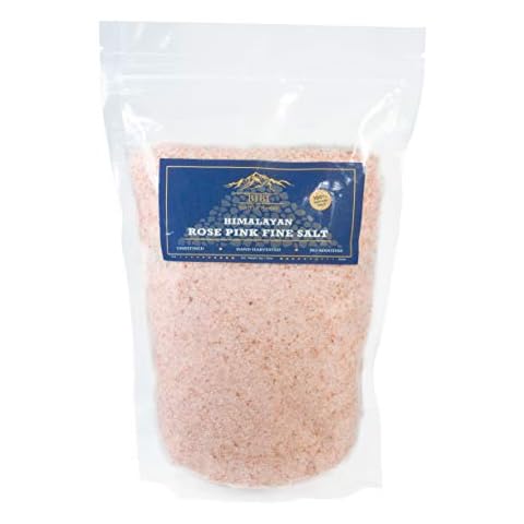 Bibi Himalayan Rose Pink Fine Salt 1Kg - 100% Raw, Organic & Pure - Premium Fine Salt in Resealable Pouch (Fine) Cover