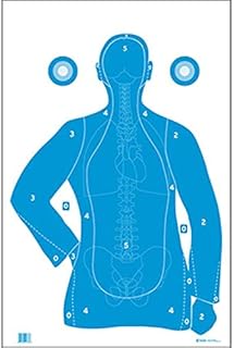 Action Target B-21E Blue w/Anatomy Scoring, Pack of 100, Blue, F-B21EANT-AV2