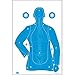 Action Target B-21E Blue w/Anatomy Scoring, Pack of 100, Blue, F-B21EANT-AV2