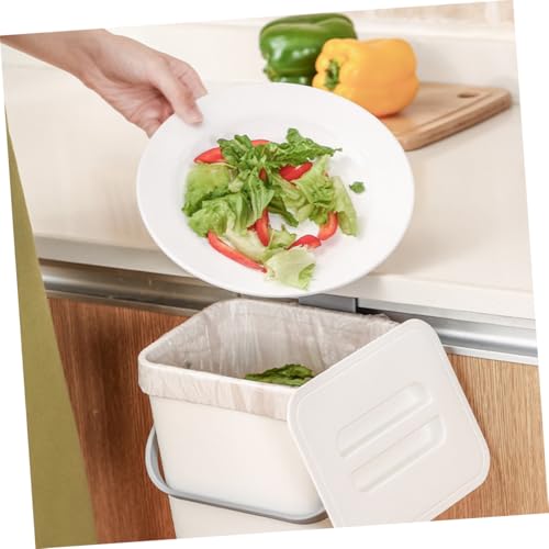 Caneca de basura de pared con tapa 3L plástica blanca miniatura 7