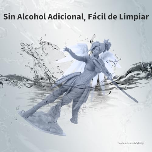 Resina 3D ANYCUBIC Agua Lavable Plus 405nm - Alta Precisión y Baja Contracción - Gris 1000g - Fernando Cortés