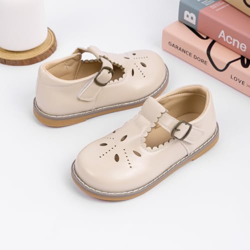 CENCIRILY Toddler Little Girls Flower Dress Shoes Mary Jane Ballet Flats Party School Bowknot Princess Wedding Shoes - Image 4