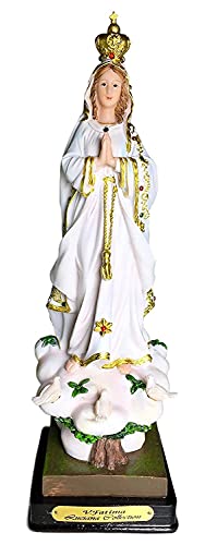 Estatua Religiosa Virgen de Fátima 12 pulgadas miniatura 1
